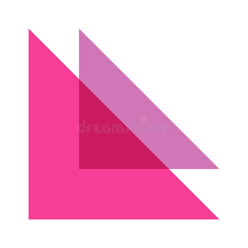 Triangelgeometrisk form duoton risograf stock illustrationer