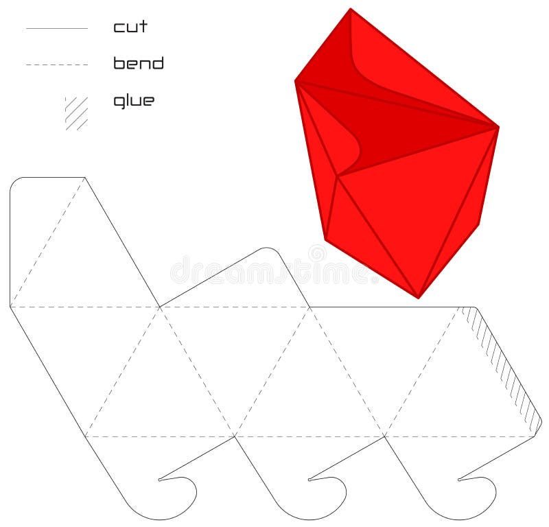 Triangle actuelle de coupure de rouge de cadre de descripteur
