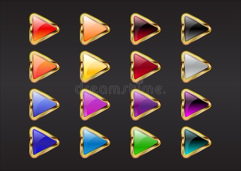 Triangle arrow buttons