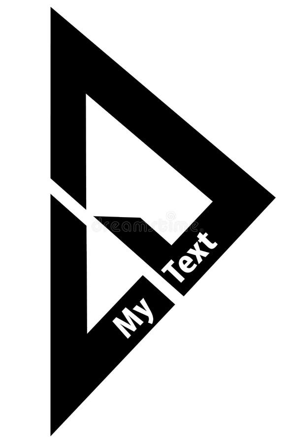 Triangle Avec Trois La Ligne Logo Illustration de Vecteur