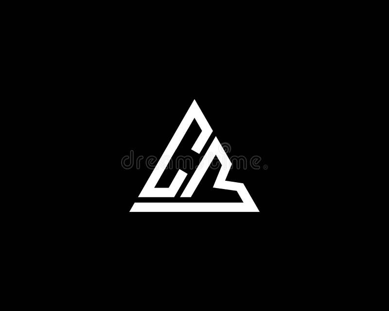 Triangle CM Letter Logo Design royalty free illustration