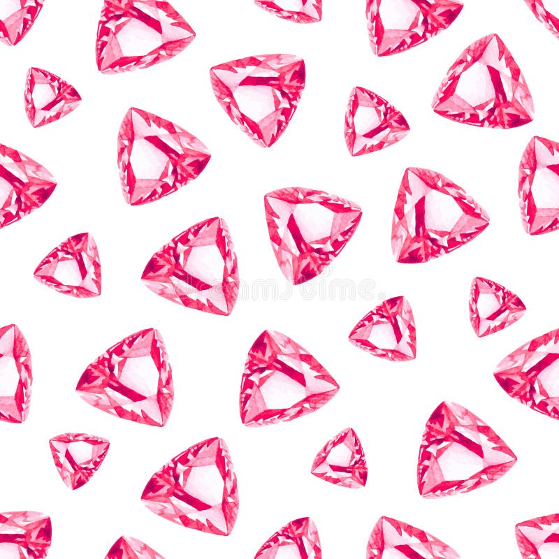 Abstract 3D Background with reflective Red Crystal Ruby triangle