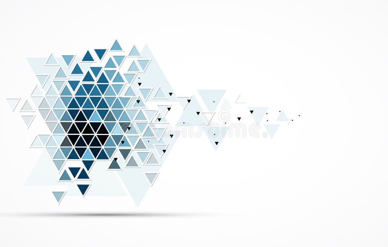 Triangle futuristic internet high computer technology business stock illustration