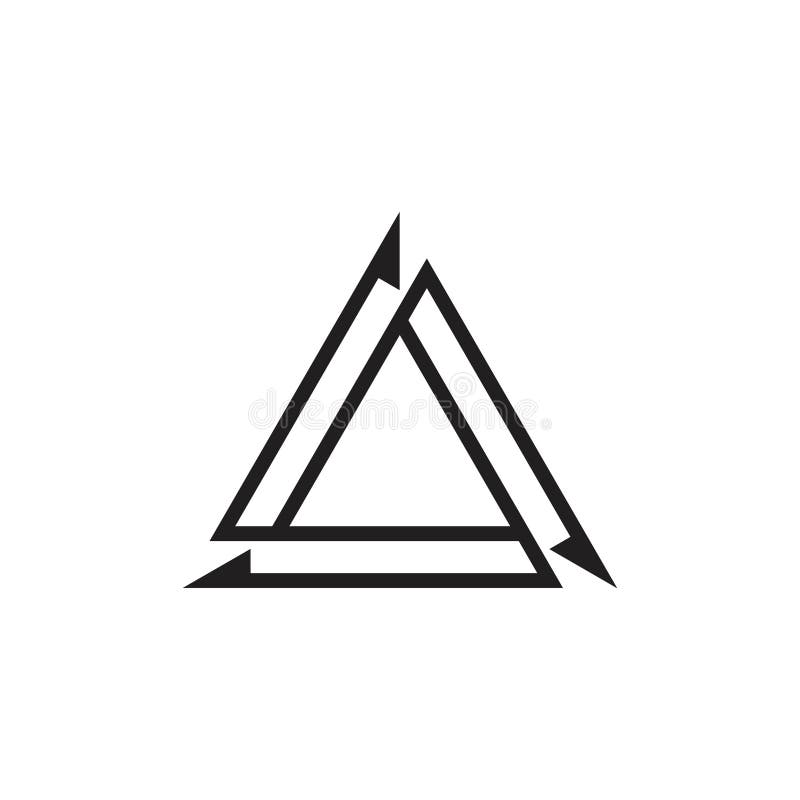 Triangle Geometric Arrow Line Circle Logo Vector Stock Vector ...