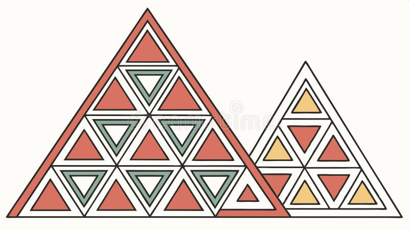 Triangle geometric pattern abstract design vector design Generative AI royalty free illustration