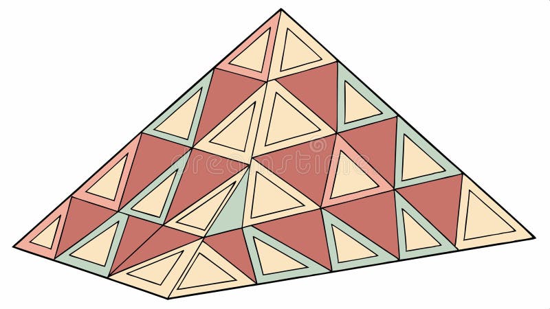 Triangle geometric pattern abstract design vector design Generative AI stock illustration