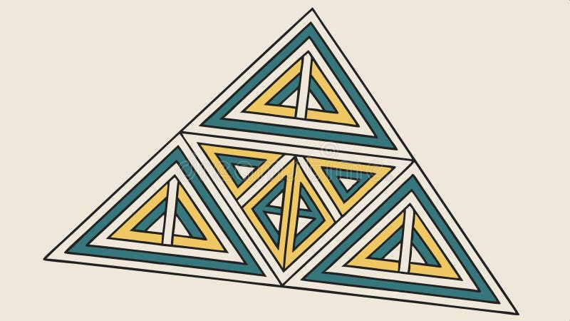 Triangle geometric pattern decorative design vector design Generative AI stock illustration