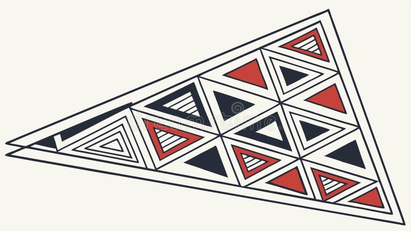 Triangle geometric pattern decorative design vector design Generative AI vector illustration