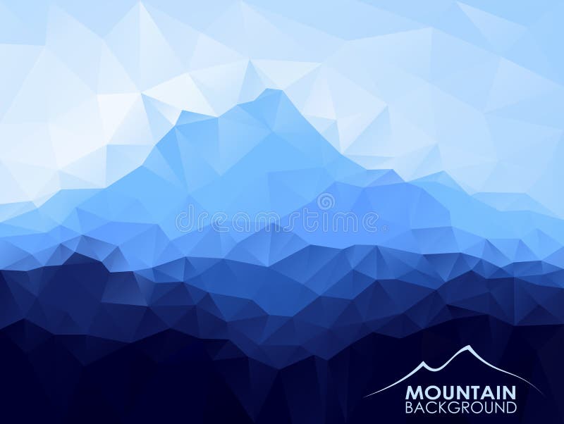 Triangle geometrical background with blue mountain royalty free illustration Triangle geometrical background with blue mountain royalty free illustration