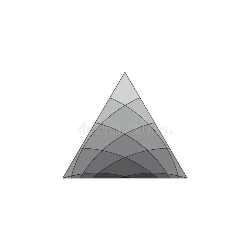 Triangle gradient shine logo vector royalty free illustration