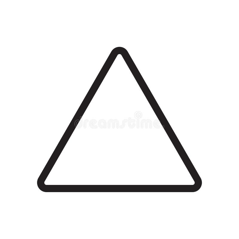 Triangle icon vector sign and symbol isolated on white background, Triangle logo concept stock illustration
