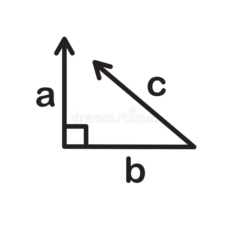 Triangle icon vector sign and symbol isolated on white background, Triangle logo concept stock illustration