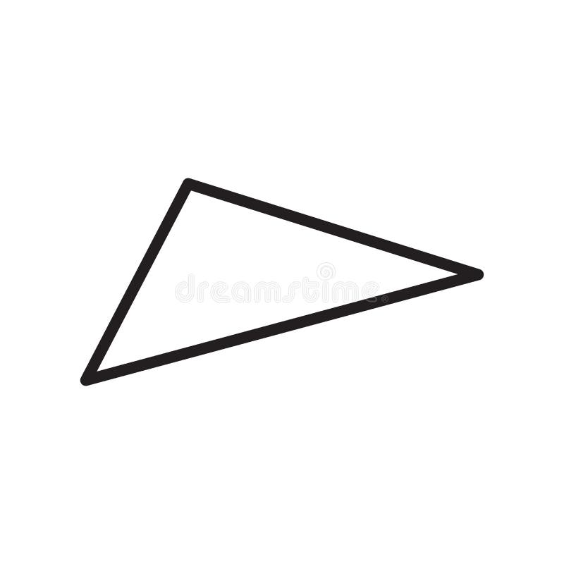 Triangle icon vector sign and symbol isolated on white background, Triangle logo concept royalty free illustration