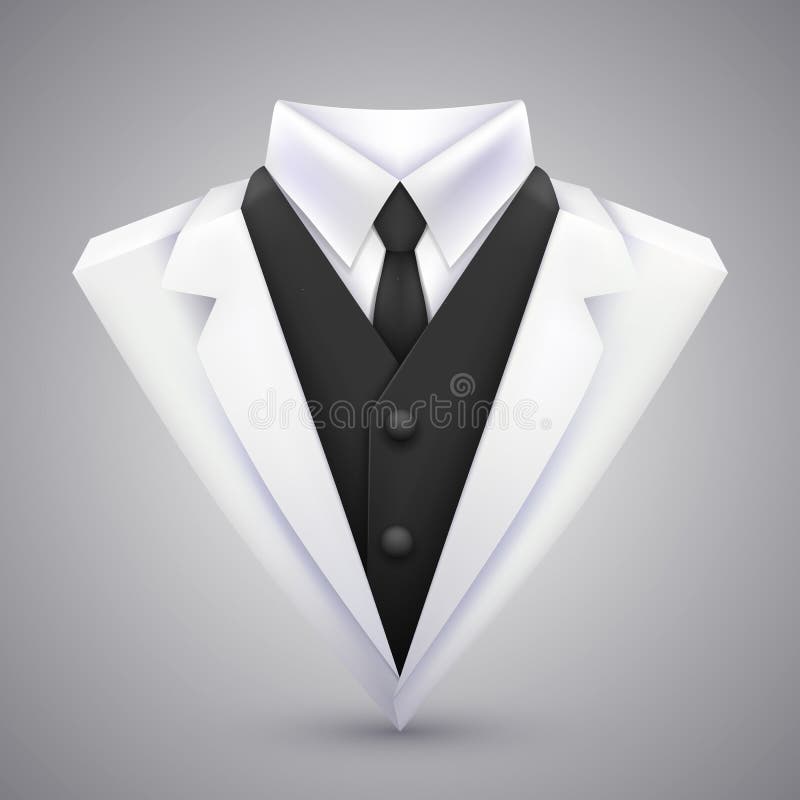 Black tuxedo with tie stock vector. Illustration of jacket - 28511291