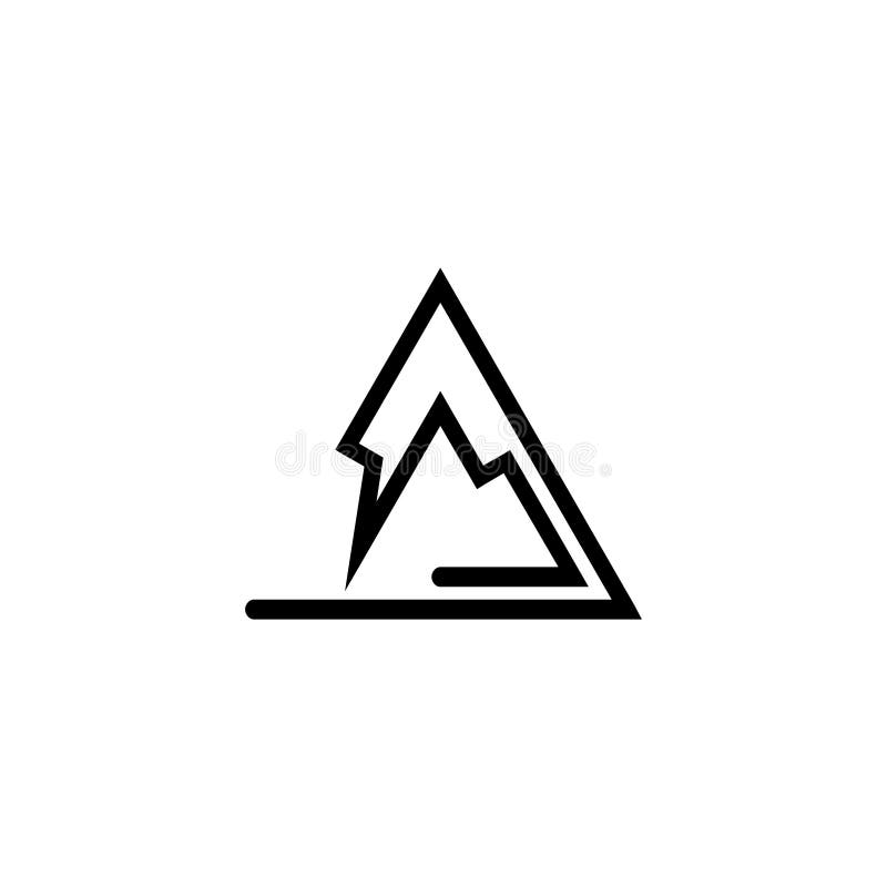 Triangle Mountain Logo Design Stock Vector Illustration of icon, camp