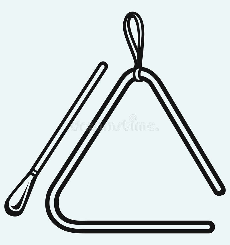 Instrument de musique triangle. Dessin vectoriel Vecteur par