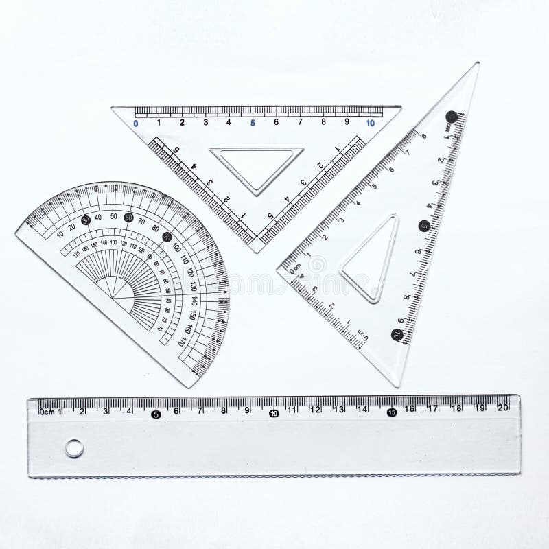 4pcs/Set Cartoon Straight Triangle Ruler Protractor Drafting Drawing Tool Stationery Sets YOUSIKE Protractor and Ruler Set 