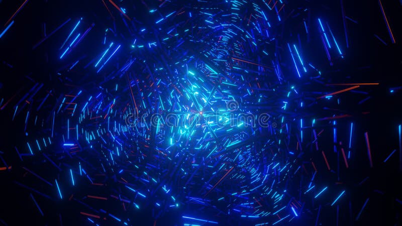Triangle shape swirling and spinning in an endless cycle of color and movement VJ loop. vector illustration