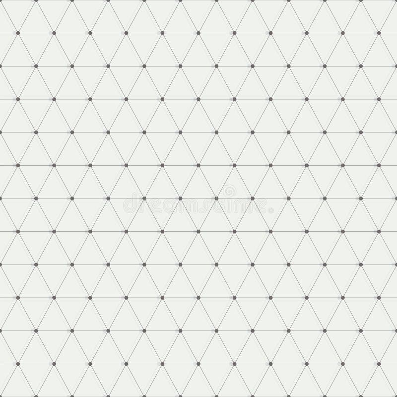 Dots connected with lines, seamless geometric background with triangles