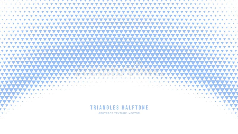 Triangles Halftone Geometric Vector Semicircle Border White Blue Background vector illustration