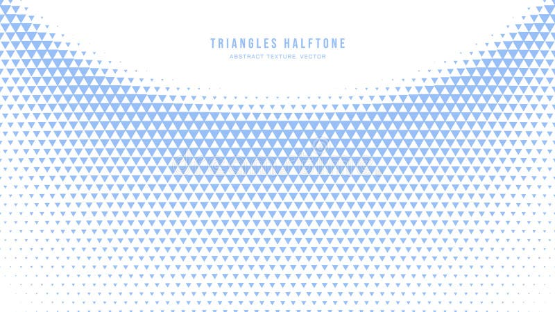 Triangles Halftone Geometric Vector Semicircle Border White Blue Background vector illustration