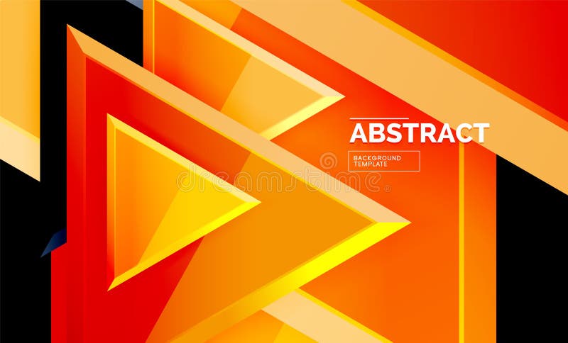 Triangles repetiton geometric abstract background, multicolored glossy triangular shapes, hi-tech poster cover design or royalty free illustration