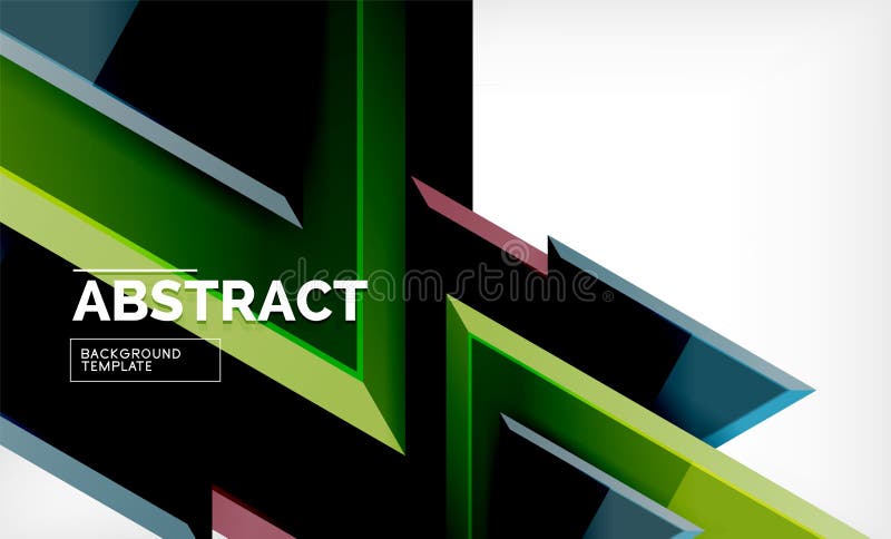 Triangles repetiton geometric abstract background, multicolored glossy triangular shapes, hi-tech poster cover design or vector illustration