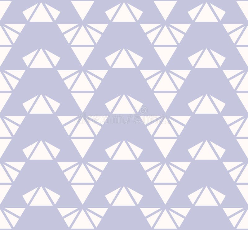 Triangles seamless pattern. Lilac and white vector abstract geometric texture stock illustration Triangles seamless pattern. Lilac and white vector abstract geometric texture stock illustration