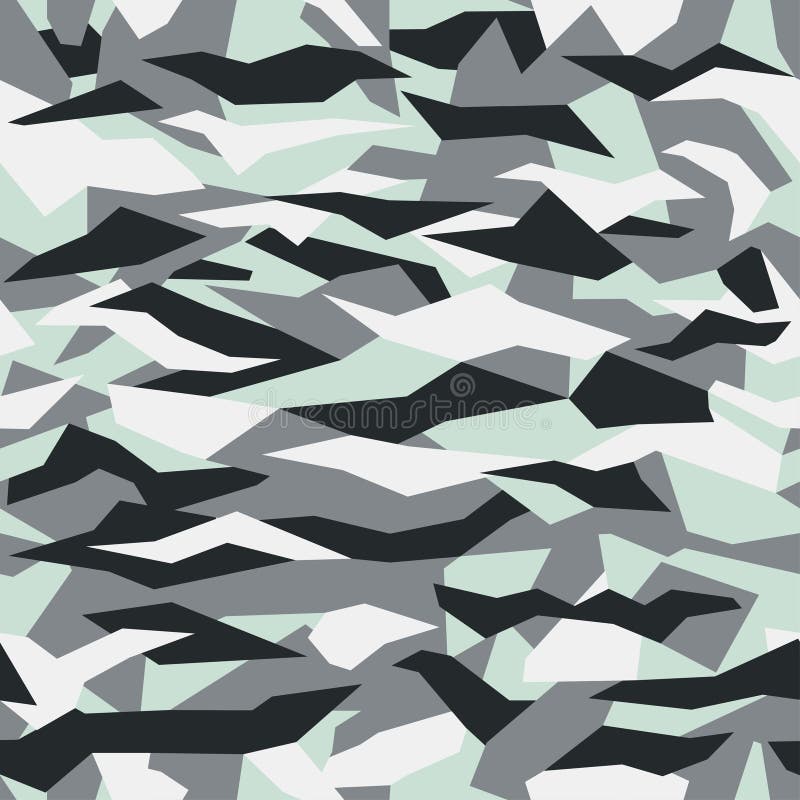 Triangular Camouflage Pattern Background, Seamless Vector Illustration ...