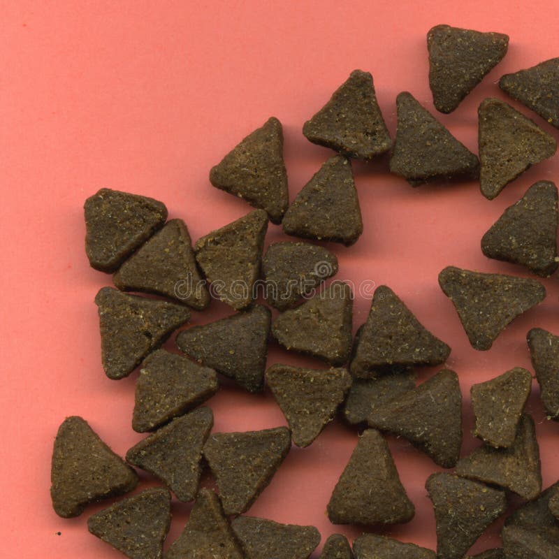 Triangular cat biscuits stock image. Image of feline, appetizing 5807987