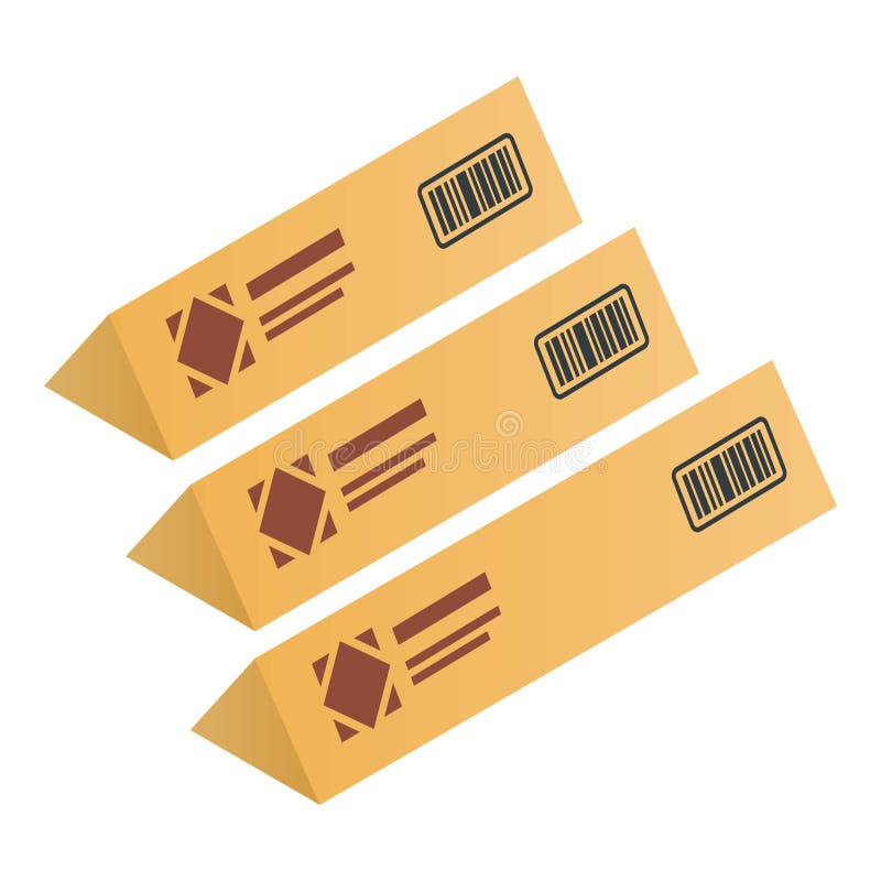 Triangular delivery box icon, isometric style royalty free illustration Triangular delivery box icon, isometric style royalty free illustration