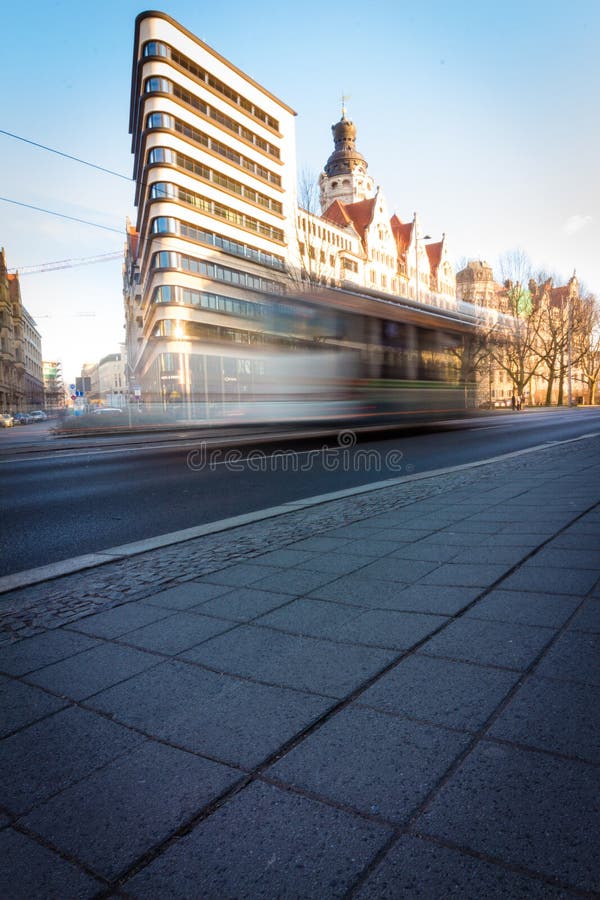 Triangular high-rise building in Leipzig royalty free stock photography