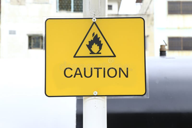 Triangular Label flammable royalty free stock photos