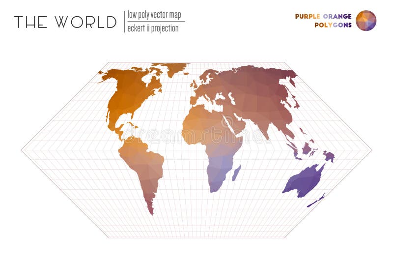 Triangular mesh of the world. stock illustration