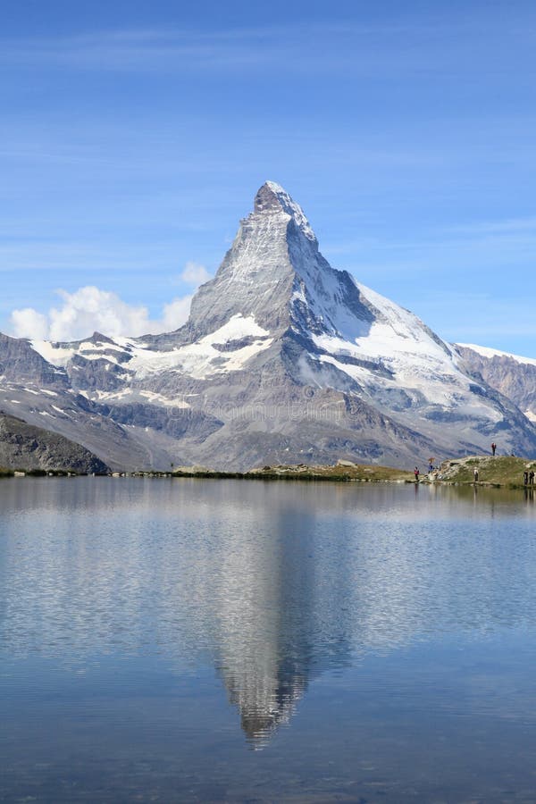 Triangular mountain and reflection stock photography Triangular mountain and reflection stock photography