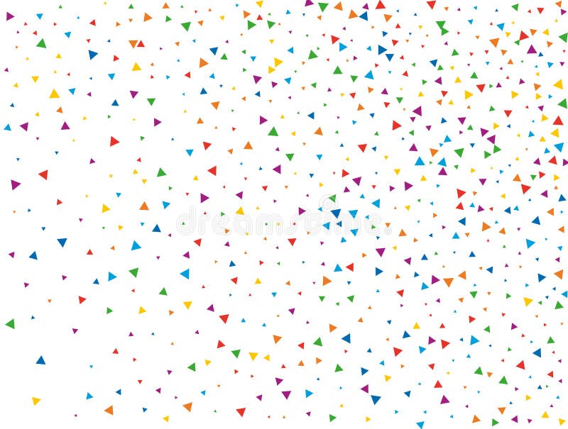 Triangular Rainbow Confetti. Rainbow Glitter Confetti Background