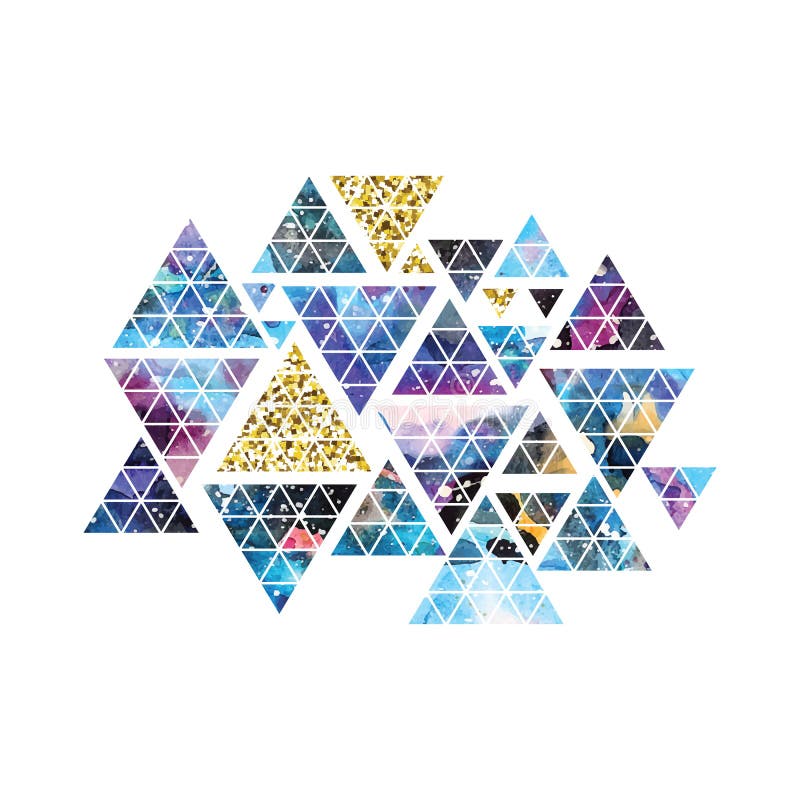Triangular space design Royalty Free Vector Image