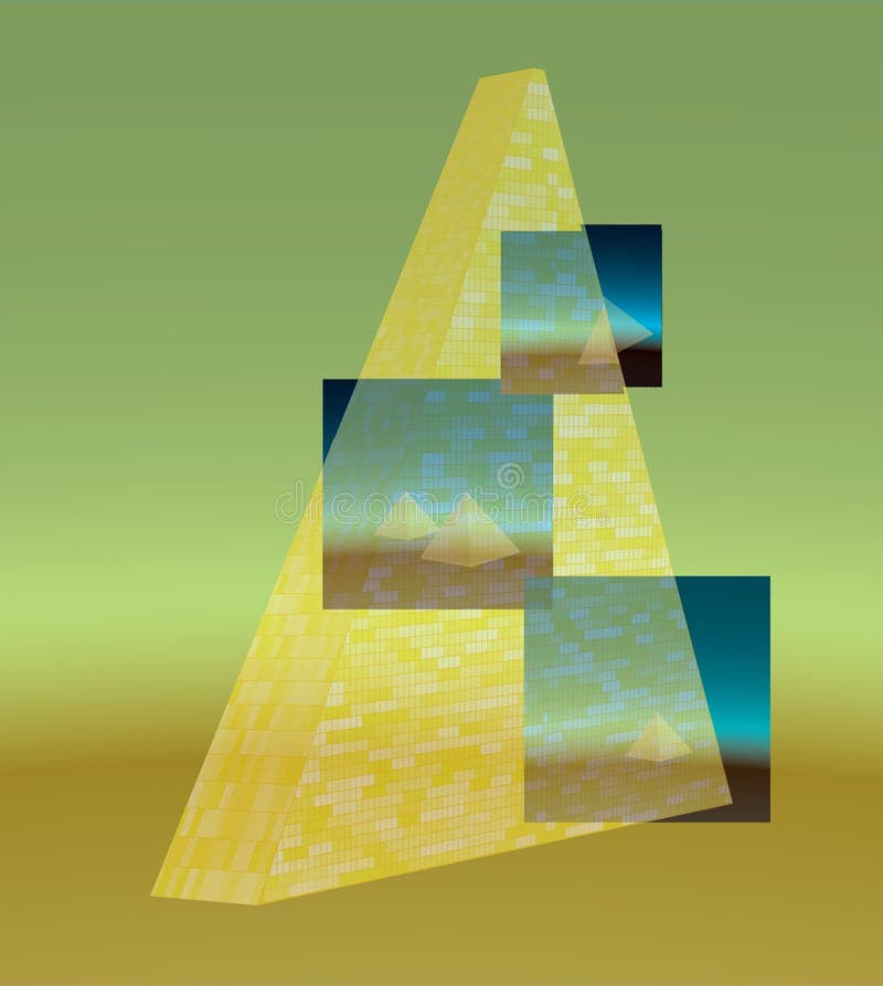 Triangular tower. Futurist Layout royalty free illustration Triangular tower. Futurist Layout royalty free illustration