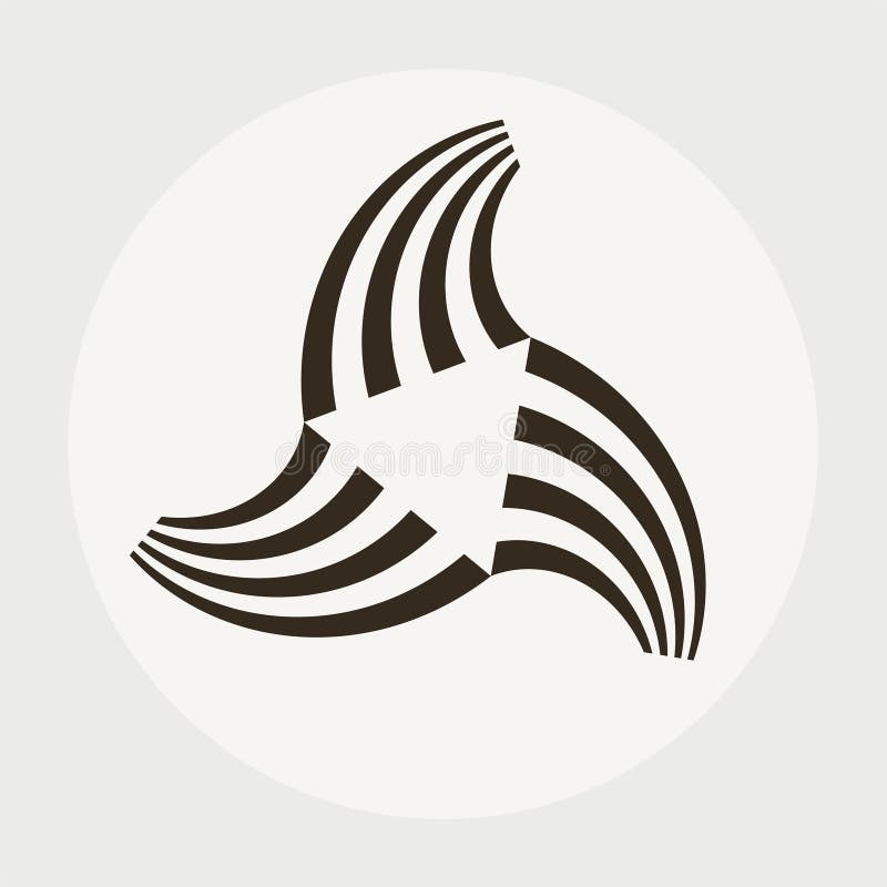 Triangular and wavy geometric symbol royalty free illustration