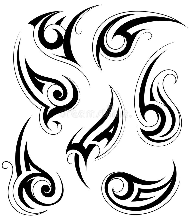 Tribal art tattoo set stock vector. Illustration of tattoo 56261325
