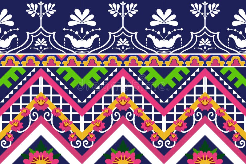 Tribal Bali Motif Ethnic Colourful Morocco Motif Seamless Pattern ...