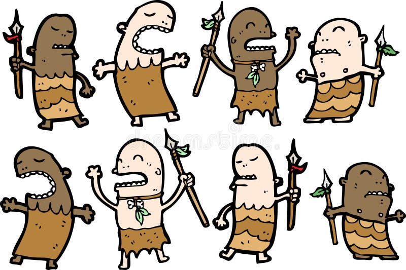 Tribal cavemen characters