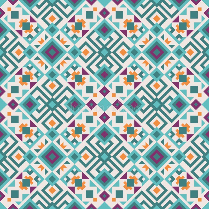 Tribal fusion geometric pattern royalty free illustration