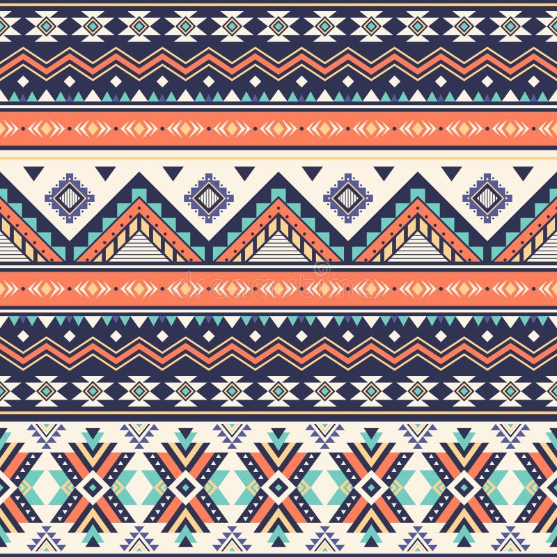 Tribal geometric seamless pattern, vector