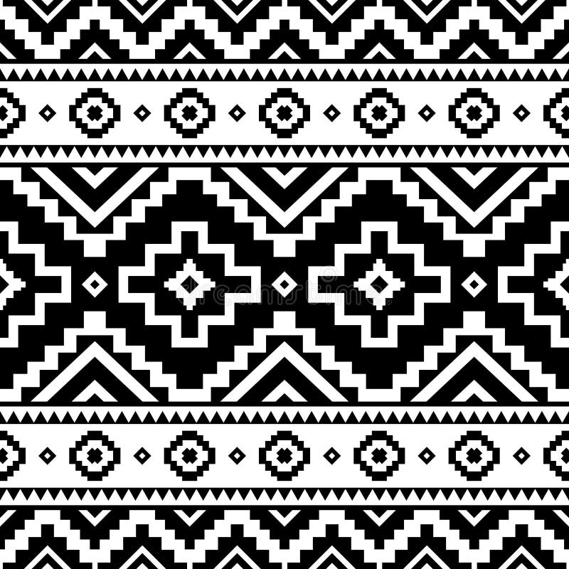 Tribal Striped Seamless Pattern. Stock Vector - Illustration of ...