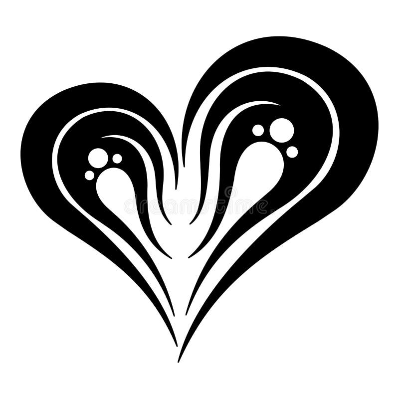 Tribal heart royalty free illustration