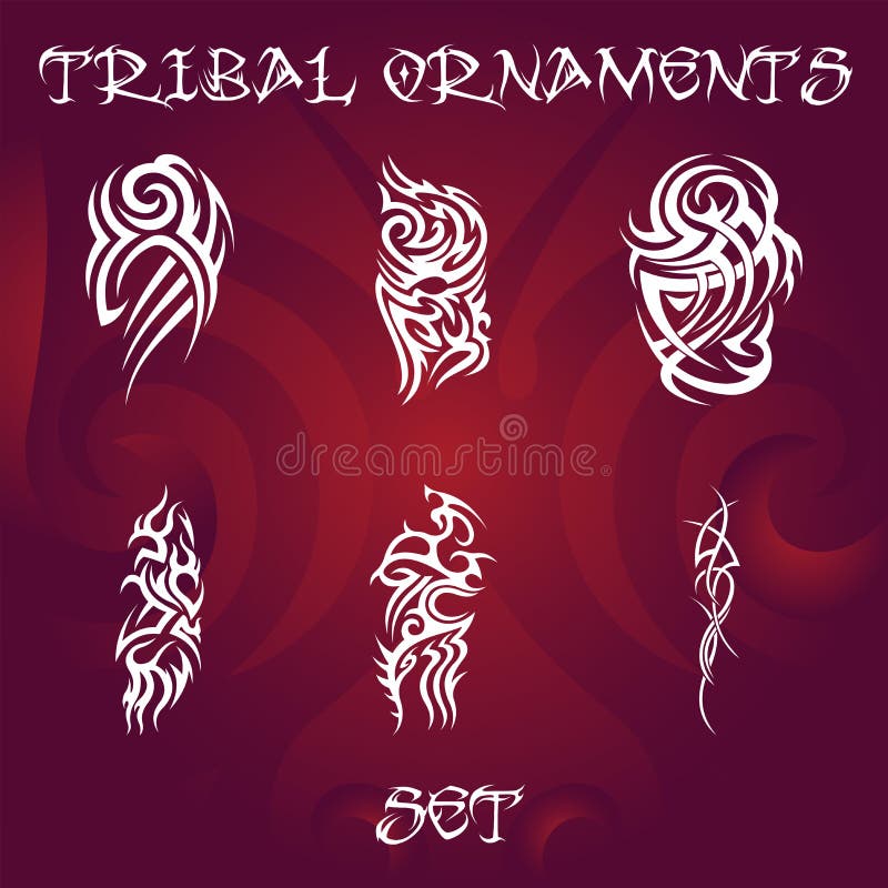 Tribal ornaments set stock illustration. Illustration of celtic 95342762