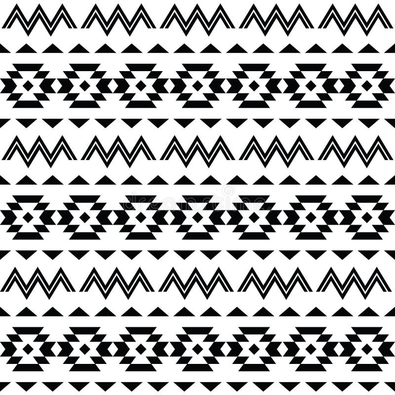 Tribal Pattern, Aztec Seamless Background Stock Illustration ...