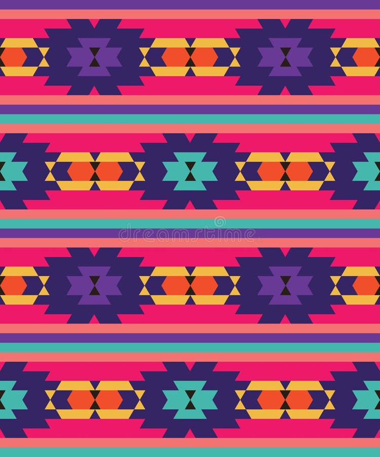 Tribal seamless pattern stock illustration