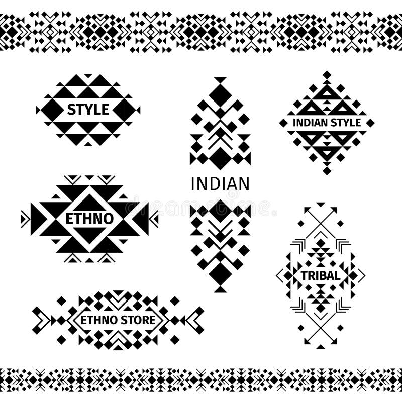 Tribal shop labels set stock vector. Illustration of geometrical - 72176688